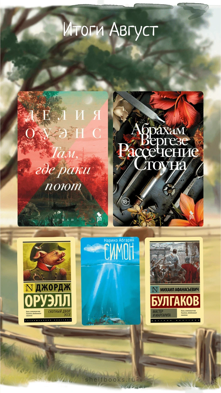 Коллаж из обложек — пример итогов месяца